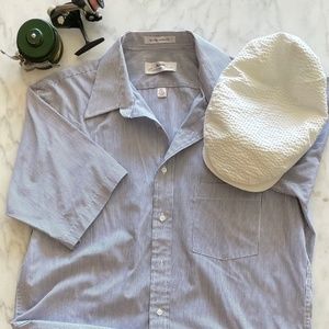 Men’s shirt and shorts with accessories